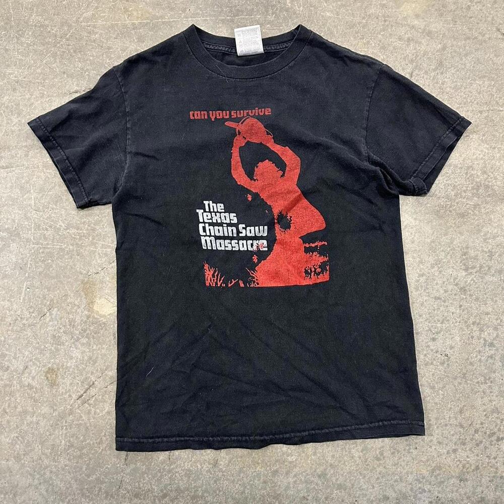 Vintage 90s Texas Chainsaw Massacre Horror Movie Graphic Shirt Size Small